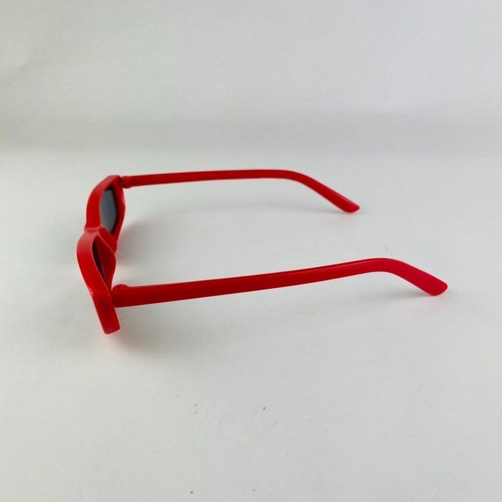 slim rectangle black frame sunglasses - Picture 4 of 4